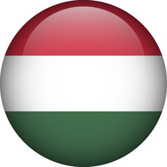 Hungary flag button. Emblem of Hungary. Vector flag, symbol. Colors and proportion correctly.