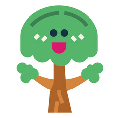 tree flat icon style