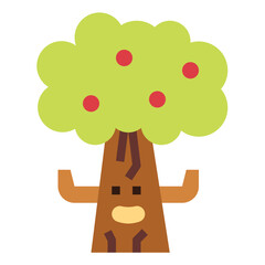 tree flat icon style