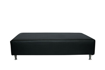 black leather sofa