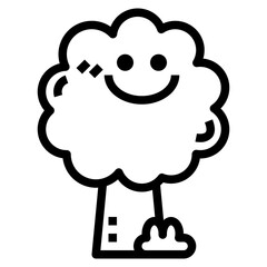 tree line icon style