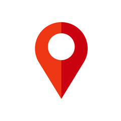 geolocation tag red vector