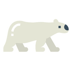 polar bear flat icon style