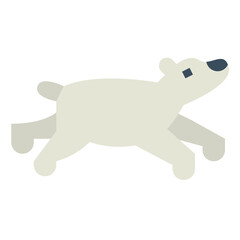 polar bear flat icon style