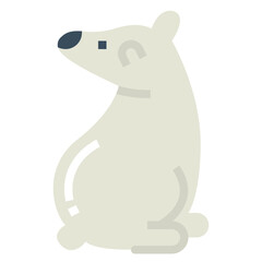 polar bear flat icon style