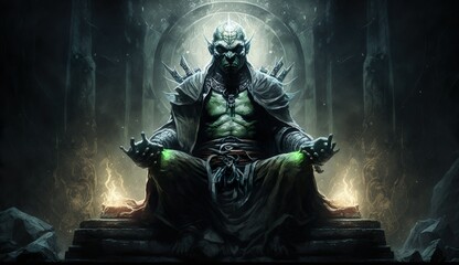 Generative AI
Spirituality, esoteric, meditation, fantasy, vampire, universe meta human god spirit, 
galaxy space background, spiritual image, design, illustration wallpaper, 
yoga, brain waves, orc