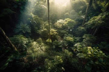 tropical forest created with Generative AI technology