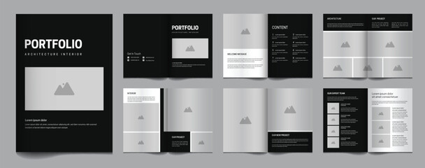 Portfolio architecture interior brochure template minimalist design