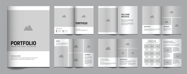 Portfolio architecture interior brochure template minimalist design