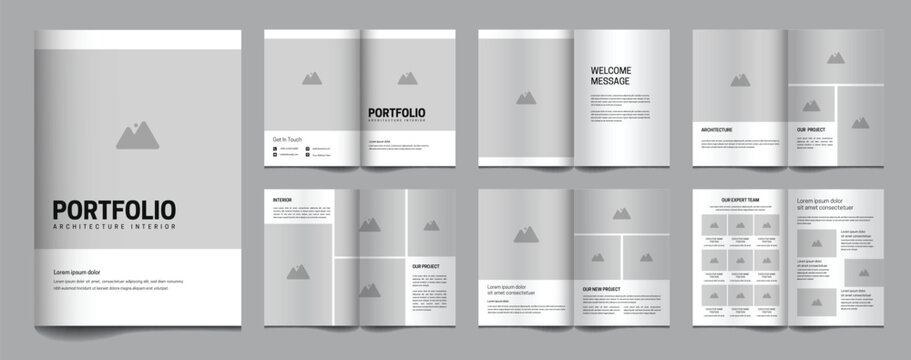 Portfolio architecture interior brochure template minimalist design