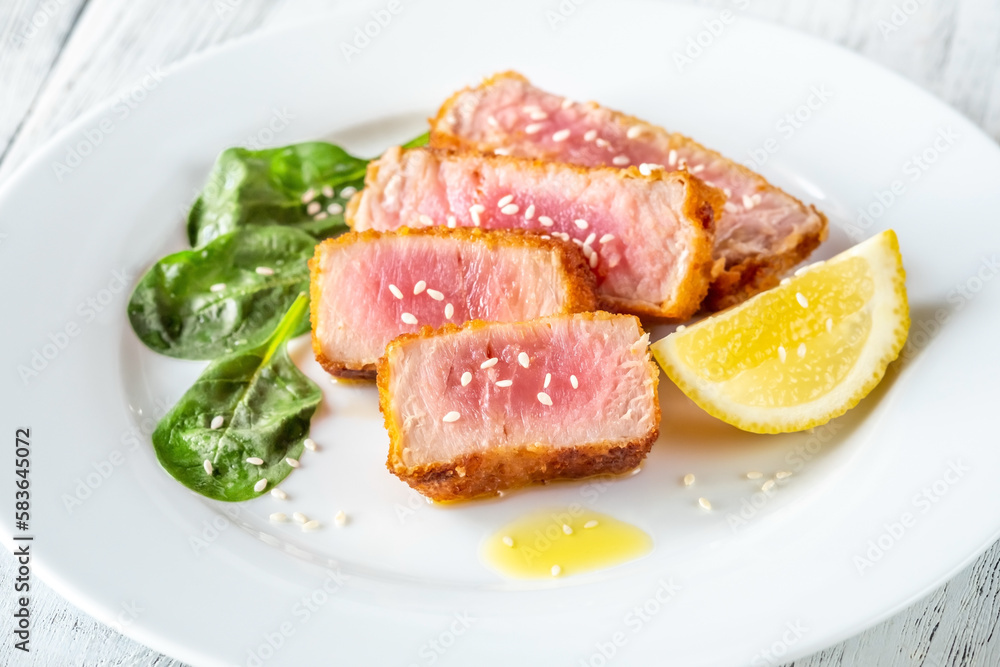 Sticker Sliced tuna steak