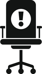 Chair work seat icon simple vector. Rush job. Computer time