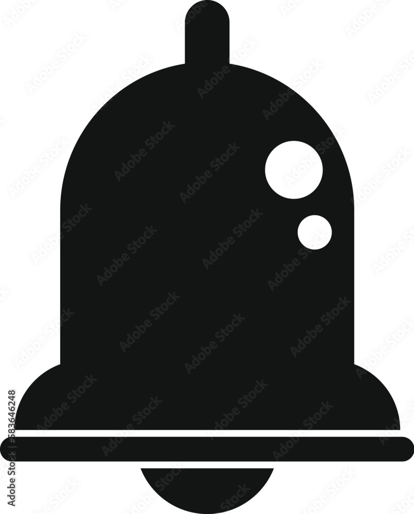 Poster bell notification icon simple vector. rush job. computer time