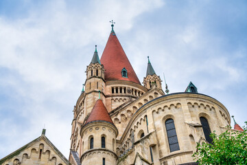 Fototapeta na wymiar St Francis of Assisi Church in Vienna, exterior view