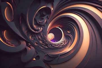 Abstract Fractal Background with Circles