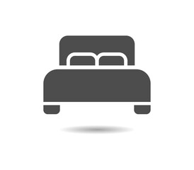  Bed flat vector icon