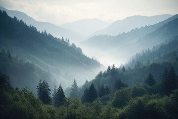 Obraz premium mountains in the morning -Created with generative ai