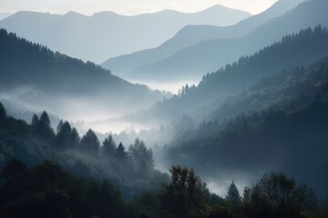 Obraz premium mountains in the morning -Created with generative ai