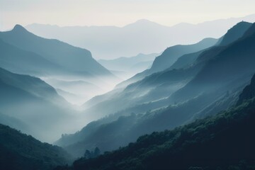 mountains in the morning -Created with generative ai