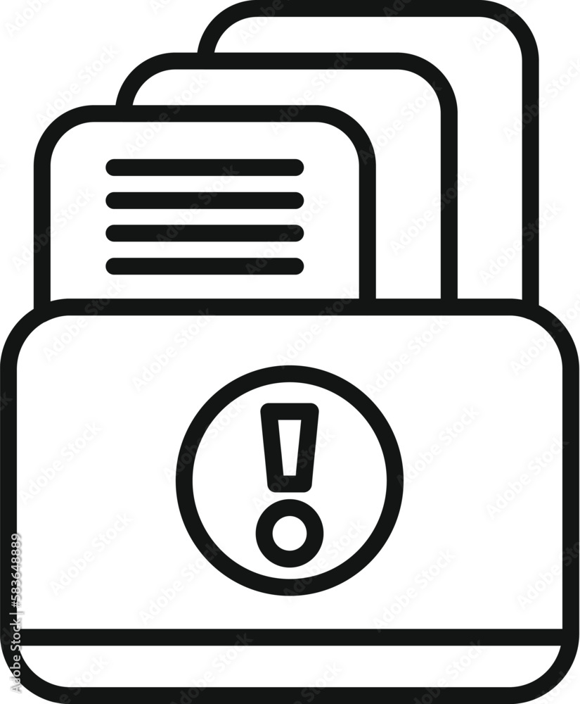 Poster rush folder icon outline vector. business work. computer service