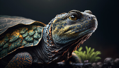 Obraz premium giant island tortoise