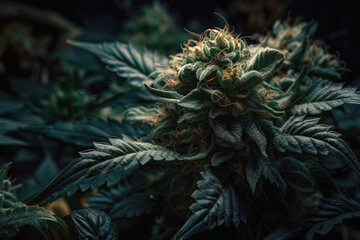 Cannabis Flower - Weed Bud Close Shoot - Marijuana - Outdoor