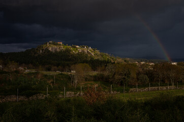 Winter Sunlight during a Storm Weather Day over the 