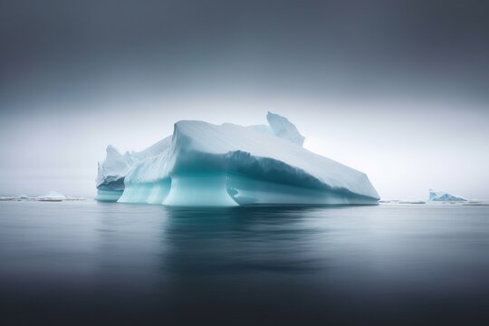 Iceberg in arctic sea, generative ai