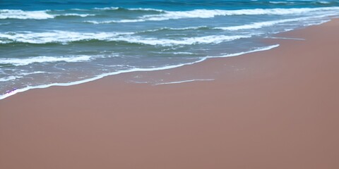 Empty beach, water and sand background