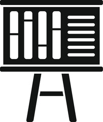 Market chart icon simple vector. Business digital. Computer finance