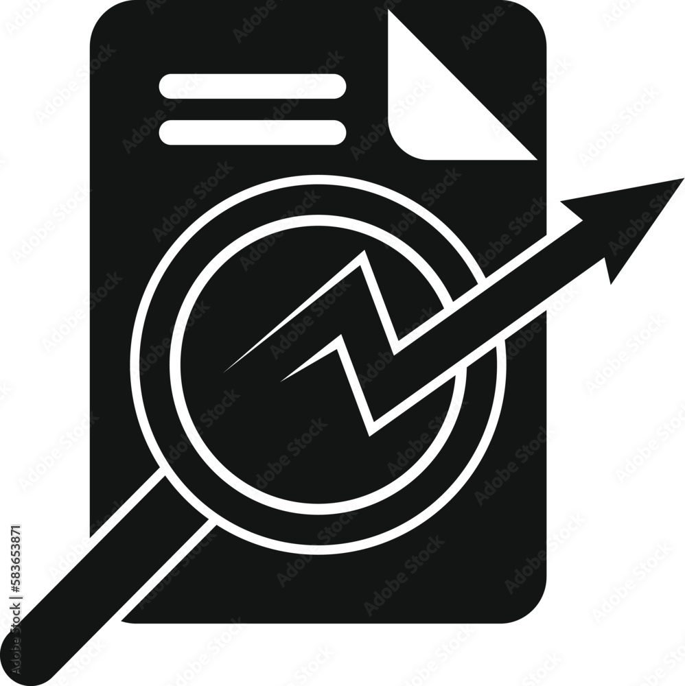 Poster study paper icon simple vector. business digital. report data