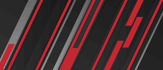 Abstract modern red black background with lines arrow geometric overlap shape elements