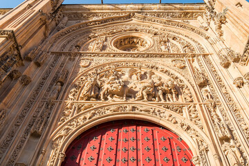 Photo detail of part of the Salamanca catedral in Spain
