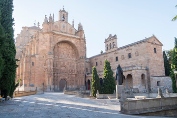 Fototapeta na wymiar Exterior views facade of San Esteban Convent in Salamanca (Spain)