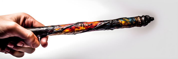 hand holding wand