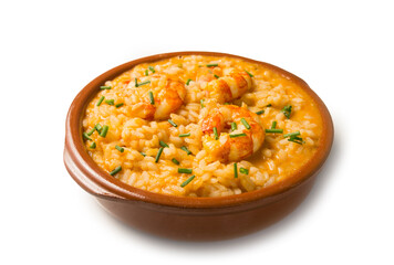 Risotto con langostinos