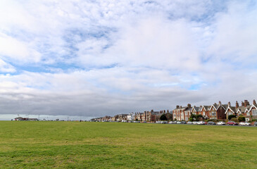 Obraz premium Real estate buildings along the promenade in Lytham St Annes Lancashire UK