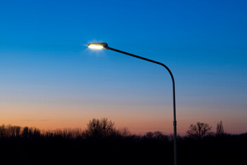 street lamp on sky