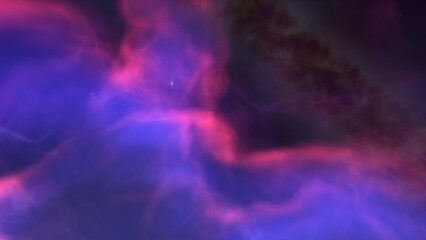 bright nebula, nebula in space, majestic red-purple nebula, beautiful space background 3D render
