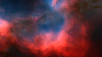 Fototapeta na wymiar bright nebula, nebula in space, majestic red-purple nebula, beautiful space background 3D render 
