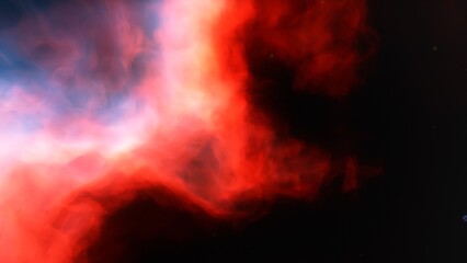bright nebula, nebula in space, majestic red-purple nebula, beautiful space background 3D render
