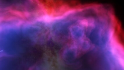 bright nebula, nebula in space, majestic red-purple nebula, beautiful space background 3D render
