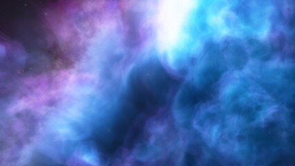 Obraz na płótnie Canvas Nebula gas cloud in deep outer space, science fiction illustration, colorful space background with stars 3d render