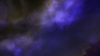Nebula gas cloud in deep outer space, science fiction illustration, colorful space background with stars 3d render

