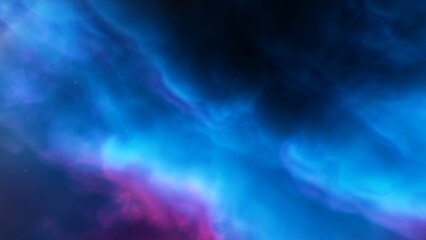 Nebula gas cloud in deep outer space, science fiction illustration, colorful space background with stars 3d render

