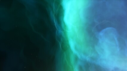 Nebula gas cloud in deep outer space, science fiction illustration, colorful space background with stars 3d render

