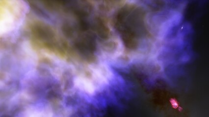 Universe filled with stars, nebula and galaxy
