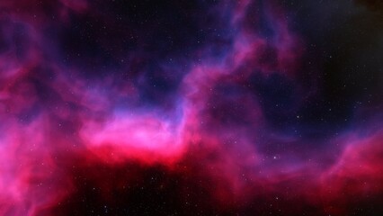 bright nebula, nebula in space, majestic red-purple nebula, beautiful space background 3D render
