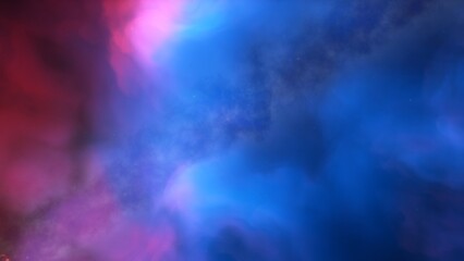 Fototapeta premium bright nebula, nebula in space, majestic red-purple nebula, beautiful space background 3D render 