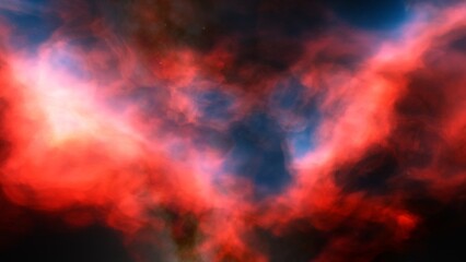 Deep space nebula with stars. Bright and vibrant Multicolor Starfield Infinite space outer space background with nebulas and stars. Star clusters, nebula outer space background 3d render
